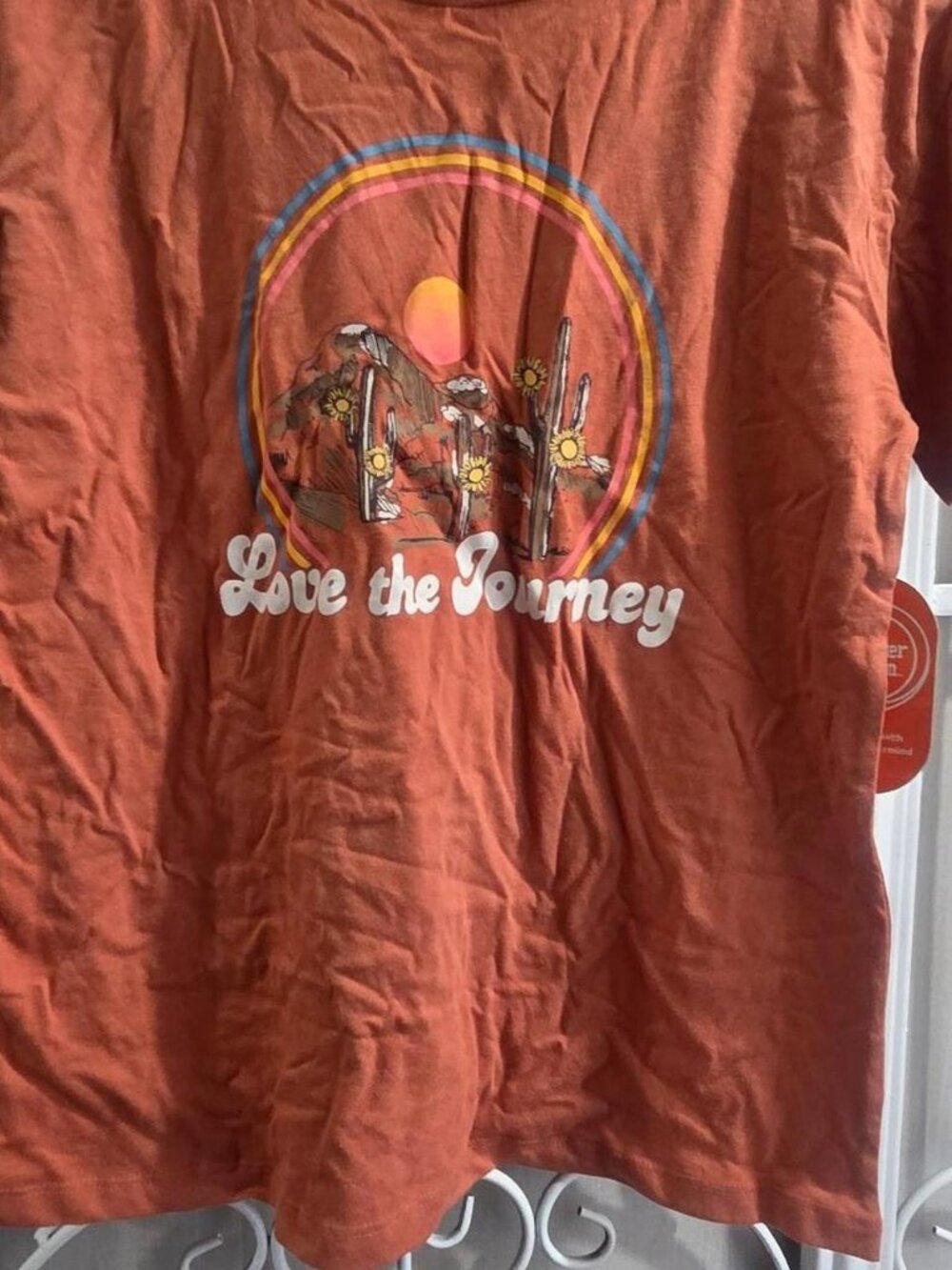 Orange Wonder Nation tee with "Love the Journey" design. Size: XL #kids #tee